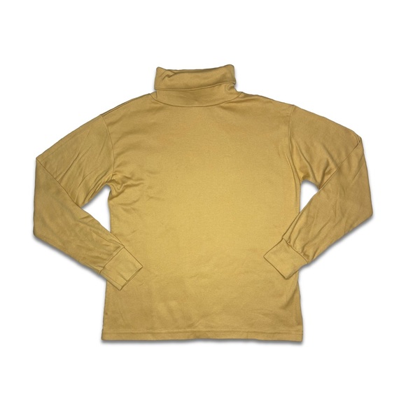 Vintage Ginnis Girl Mustard Yellow Stretch Turtleneck - Picture 1 of 5